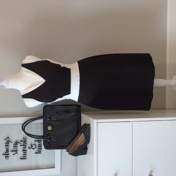 Banana Republic Stretch Color Block Dress- Size 6 - Picture 1 of 4